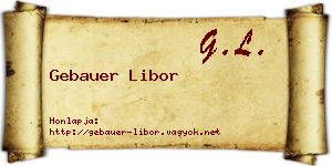 Gebauer Libor névjegykártya